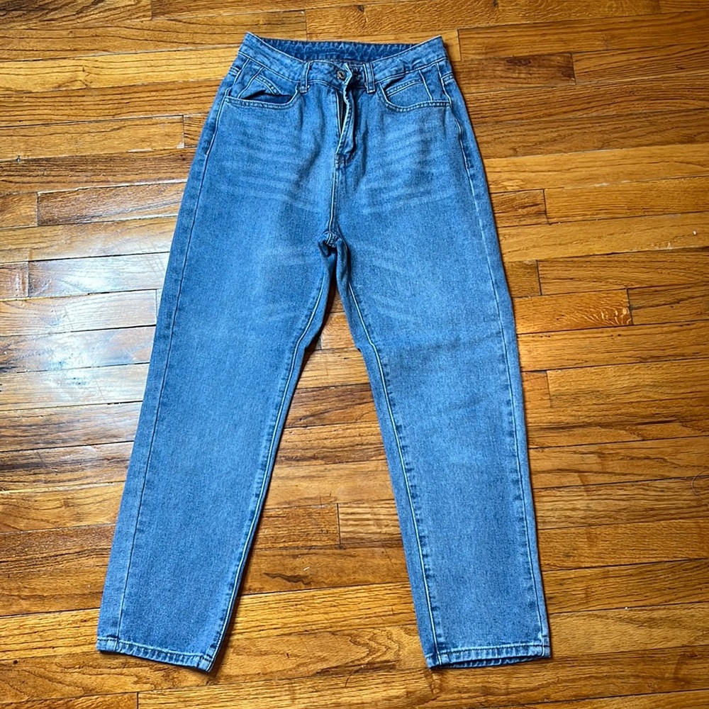 SHEIN Straight Leg Blue Jeans